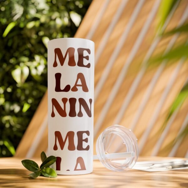 Melanin Skinny Tumbler with Straw, 20oz - Image 36